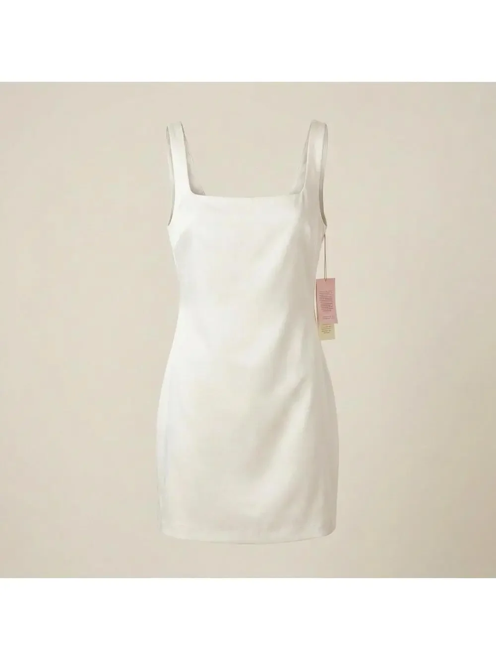 BHLDN Anthropologie Ivory Satin Short Dress XL Bridal Reception Formal NWT $178 - Picture 1 of 9